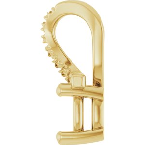 18K Yellow Gold 5x5 mm Cushion Pendant Mounting – image 6