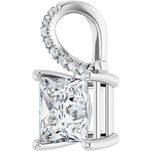 Platinum 7x7 mm Square Pendant Mounting – image 3