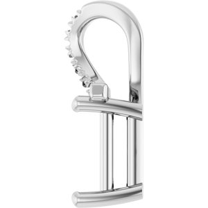 14K White Gold 7x7 mm Square Pendant Mounting – image 6