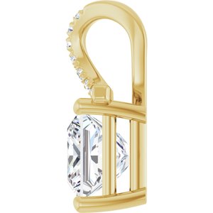 10K Yellow Gold 7x7 mm Square Pendant Mounting – image 5