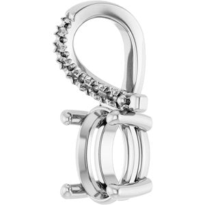 Continuum Sterling Silver 8x6 mm Oval Pendant Mounting – image 4