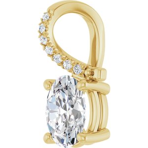 10K Yellow Gold 8x6 mm Oval Pendant Mounting – image 3
