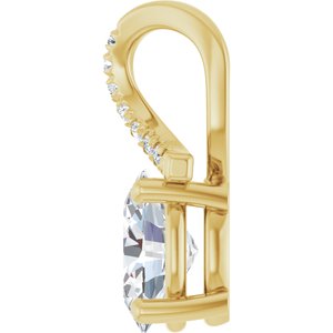 14K Yellow Gold 8x6 mm Oval Pendant Mounting – image 5