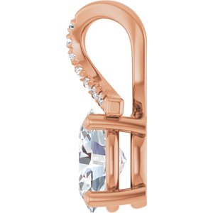 10K Rose Gold 8x6 mm Oval Pendant Mounting – image 5