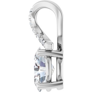 14K X1 White Gold 8x6 mm Oval Pendant Mounting – image 5