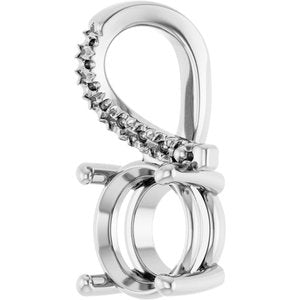 Continuum Sterling Silver 8 mm Round Pendant Mounting – image 4