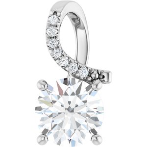 Sterling Silver 8 mm Round Pendant Mounting
