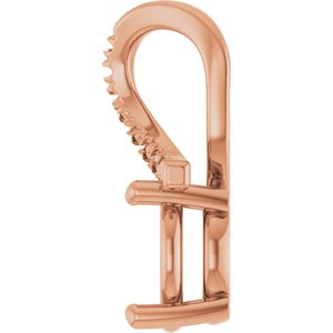 14K Rose Gold 8 mm Round Pendant Mounting – image 6