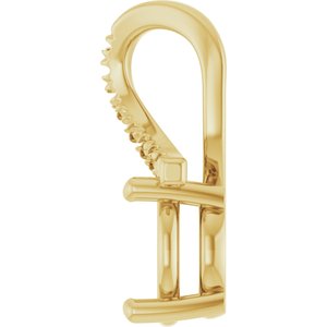 10K Yellow Gold 8 mm Round Pendant Mounting – image 6