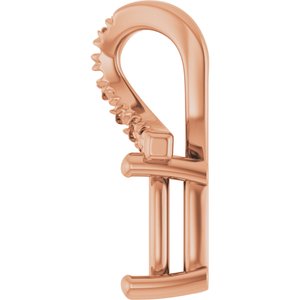18K Rose Gold 6x4 mm Elongated Cushion Pendant Mounting – image 6