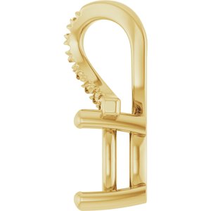 14K Yellow Gold 7x7 mm Cushion Pendant Mounting – image 6
