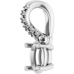 Platinum 5x3 mm Oval Pendant Mounting – image 4