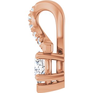 10K Rose Gold 4.5x3 mm Pear Pendant Mounting – image 5