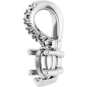 18K White Gold 4.5x3 mm Pear Pendant Mounting – image 4