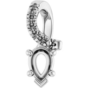 Continuum Sterling Silver 4.5x3 mm Pear Pendant Mounting – image 2