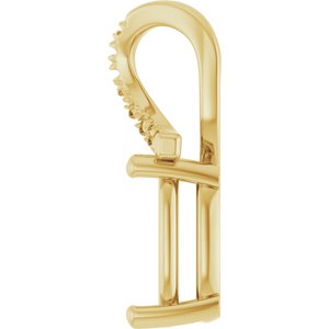 10K Yellow Gold 10x8 mm Elongated Cushion Pendant Mounting – image 6