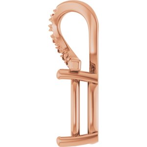 14K Rose Gold 10x8 mm Elongated Cushion Pendant Mounting – image 6