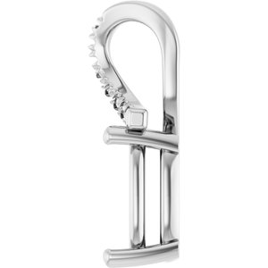 14K X1 White Gold 10x8 mm Elongated Cushion Pendant Mounting – image 6