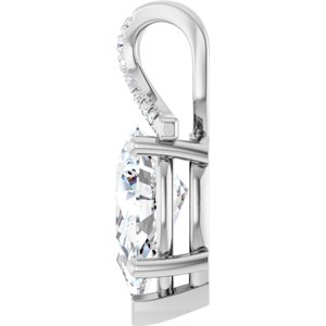 Platinum 13x8 mm Pear Pendant Mounting – image 5