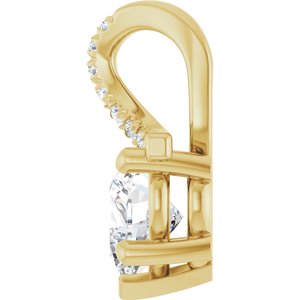 14K Yellow Gold 6x6 mm Heart Pendant Mounting – image 5