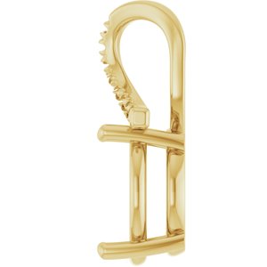 18K Yellow Gold 13 mm Round Pendant Mounting – image 6