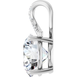 10K White Gold 13 mm Round Pendant Mounting – image 5