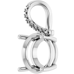 Sterling Silver 13 mm Round Pendant Mounting – image 4