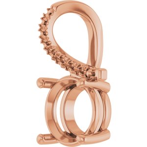 10K Rose Gold 8.8 mm Round Pendant Mounting – image 4