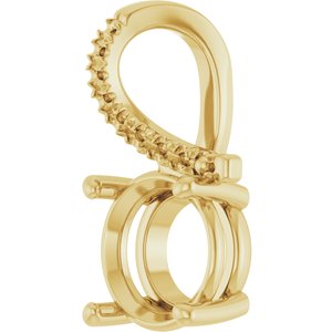 10K Yellow Gold 8.8 mm Round Pendant Mounting – image 4
