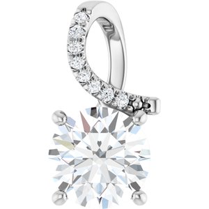 Platinum 8.8 mm Round Pendant Mounting
