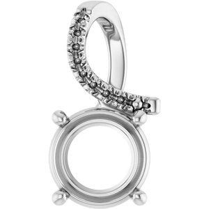 Platinum 8.8 mm Round Pendant Mounting – image 2
