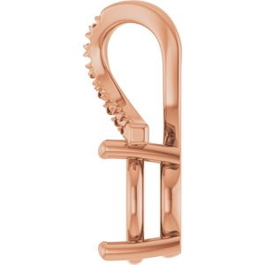 18K Rose Gold 8.8 mm Round Pendant Mounting – image 6
