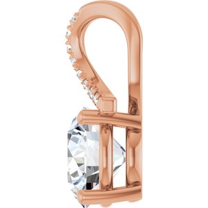 14K Rose Gold 8.8 mm Round Pendant Mounting – image 5