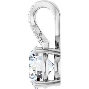 18K White Gold 8.8 mm Round Pendant Mounting – image 5