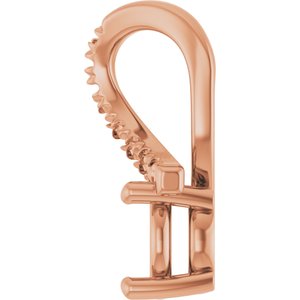 10K Rose Gold 5.5 mm Round Pendant Mounting – image 6