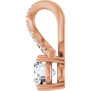 14K Rose Gold 5.5 mm Round Pendant Mounting – image 5