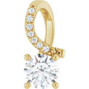 10K Yellow Gold 5.5 mm Round Pendant Mounting
