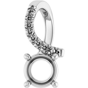 Sterling Silver 5.5 mm Round Pendant Mounting – image 2