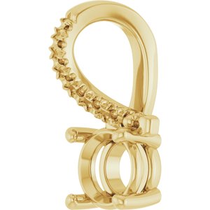 10K Yellow Gold 5.5 mm Round Pendant Mounting – image 4