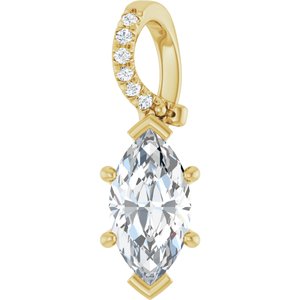 10K Yellow Gold 10.5x5.5 mm Marquise Pendant Mounting