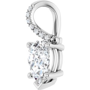 Sterling Silver 9x6 mm Pear Pendant Mounting – image 3