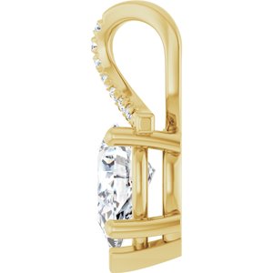 14K Yellow Gold 9x6 mm Pear Pendant Mounting – image 5