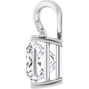 Platinum 10x10 mm Square Pendant Mounting – image 5