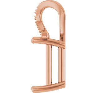 18K Rose Gold 10x10 mm Square Pendant Mounting – image 6