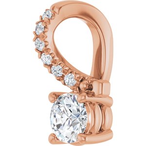 18K Rose Gold 3.75 mm Round Pendant Mounting – image 3