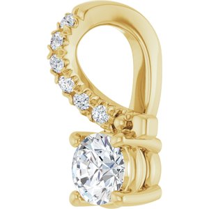 10K Yellow Gold 3.75 mm Round Pendant Mounting – image 3