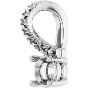 Continuum Sterling Silver 3.75 mm Round Pendant Mounting – image 4
