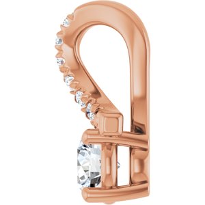 10K Rose Gold 3.75 mm Round Pendant Mounting – image 5