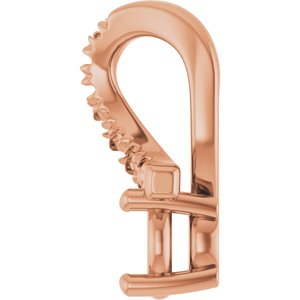 14K Rose Gold 3.75 mm Round Pendant Mounting – image 6