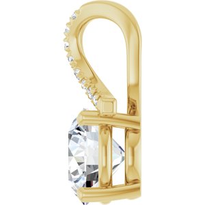 10K Yellow Gold 8.2 mm Round Pendant Mounting – image 5